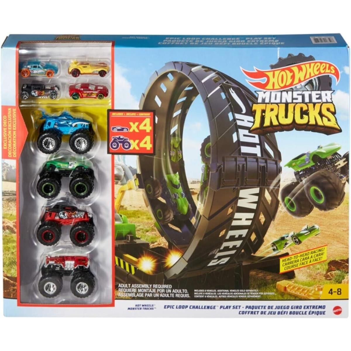 Hot Wheels Monster Trucks Epic Loop Challenge Playset Age 4+