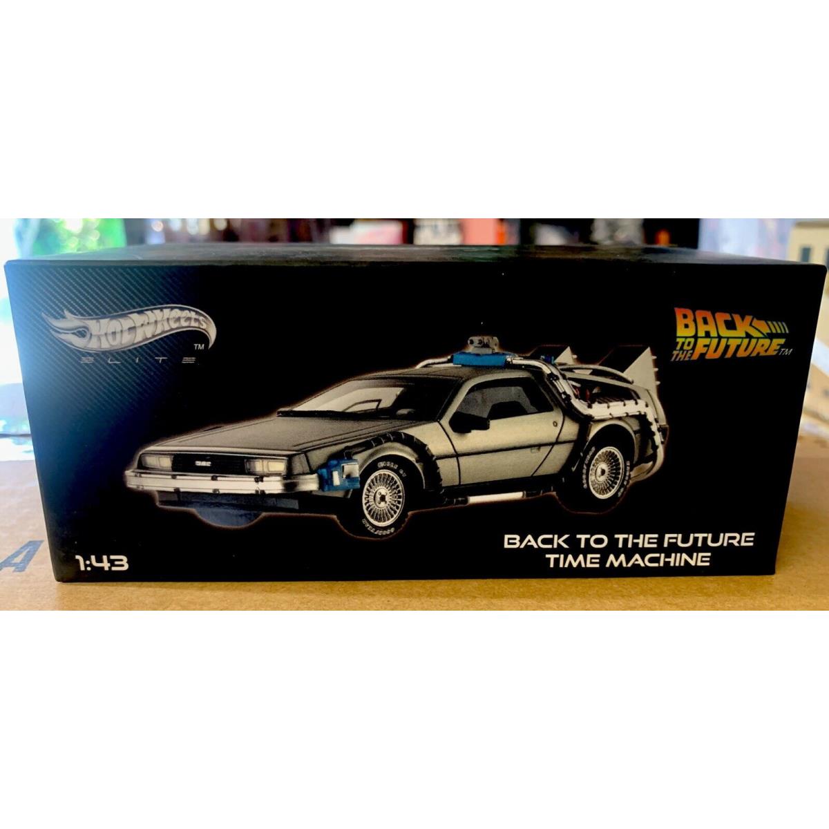 Back TO The Future Hot Wheels Elite Delorean Time Machine 1:43 Diecast