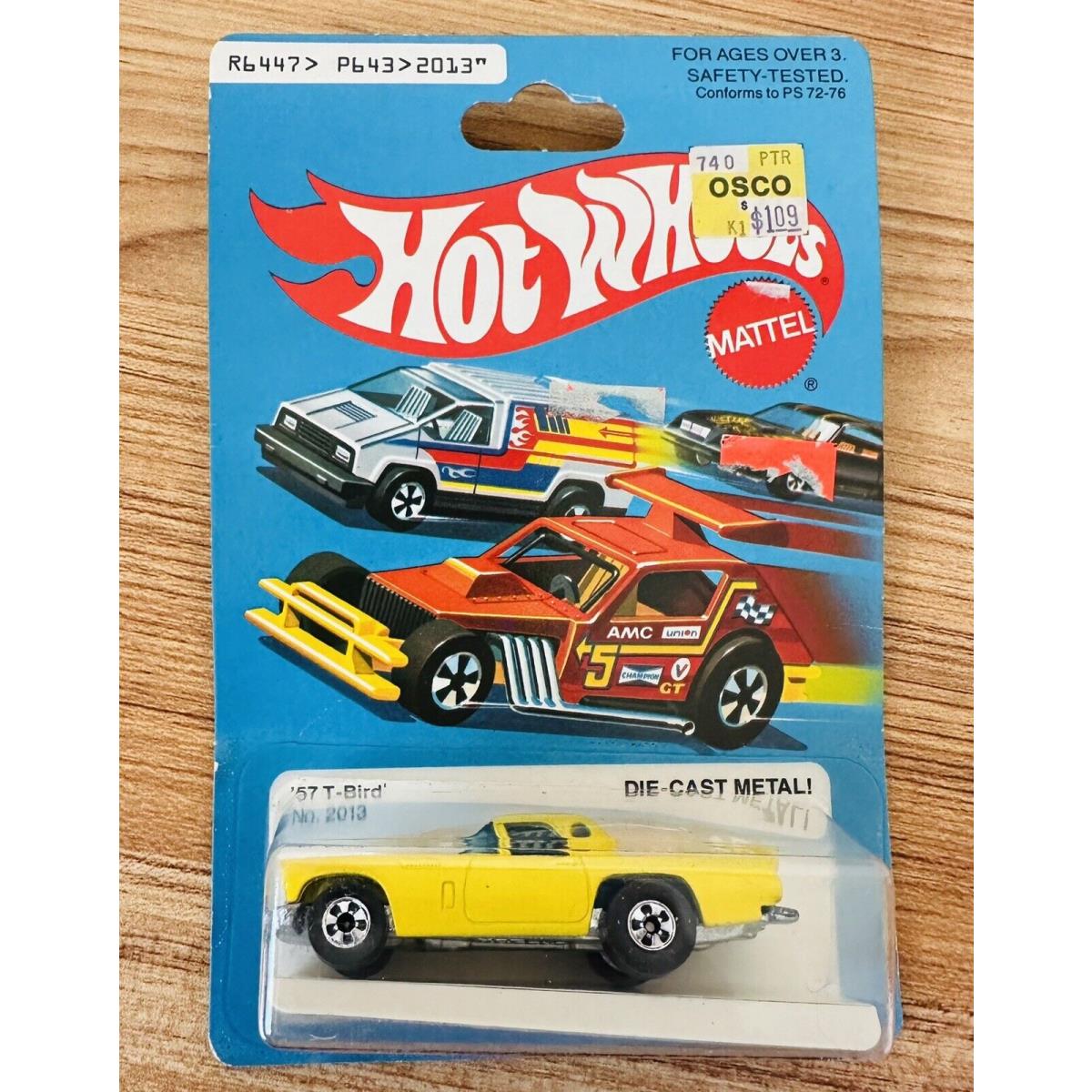 Hot Wheels Blackwall 1977 57 T-bird Thunderbird Ford Yellow Car Hong Kong