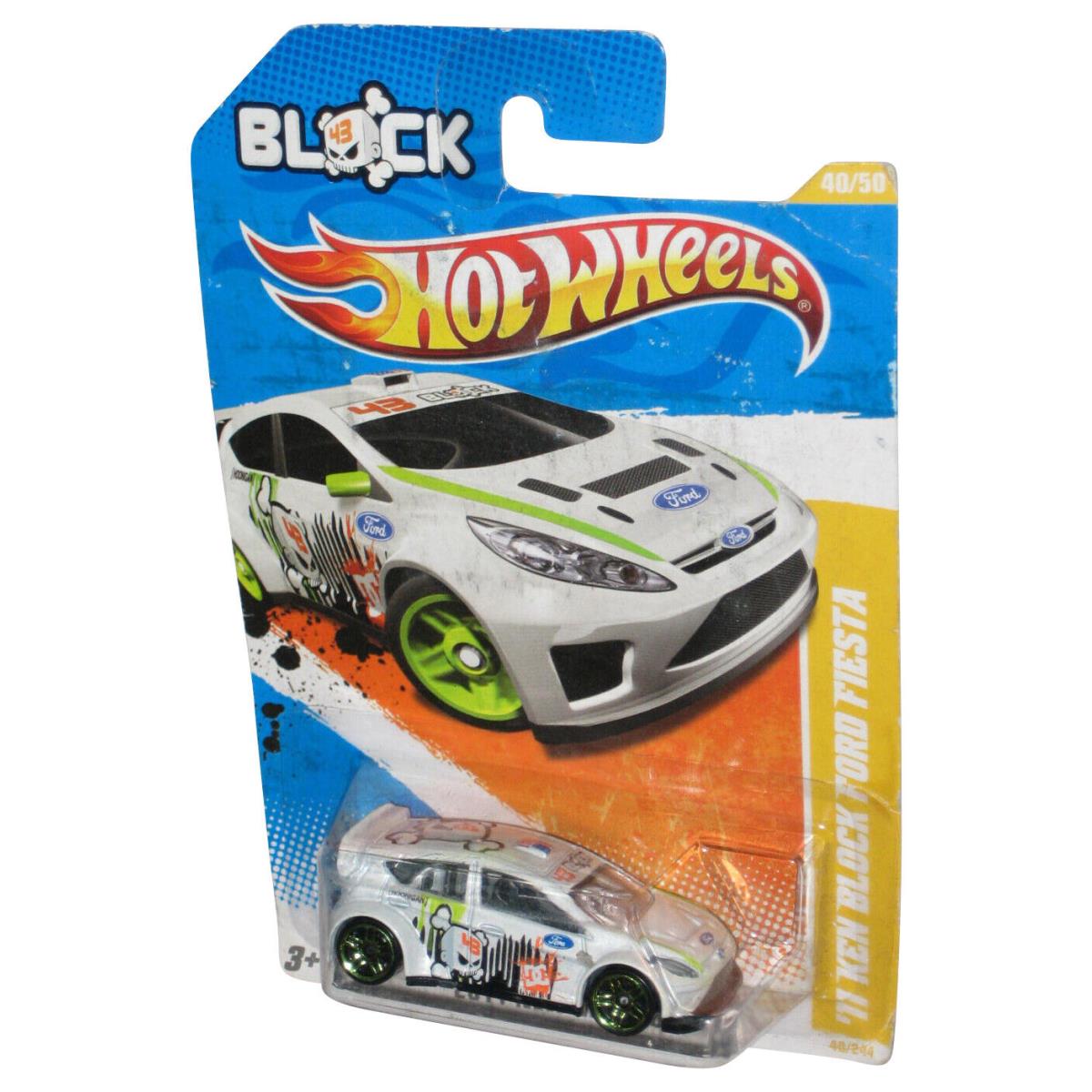 Hot Wheels 2011 Models 40/50 2010 White `11 Block Ford Fiesta Car 40/2