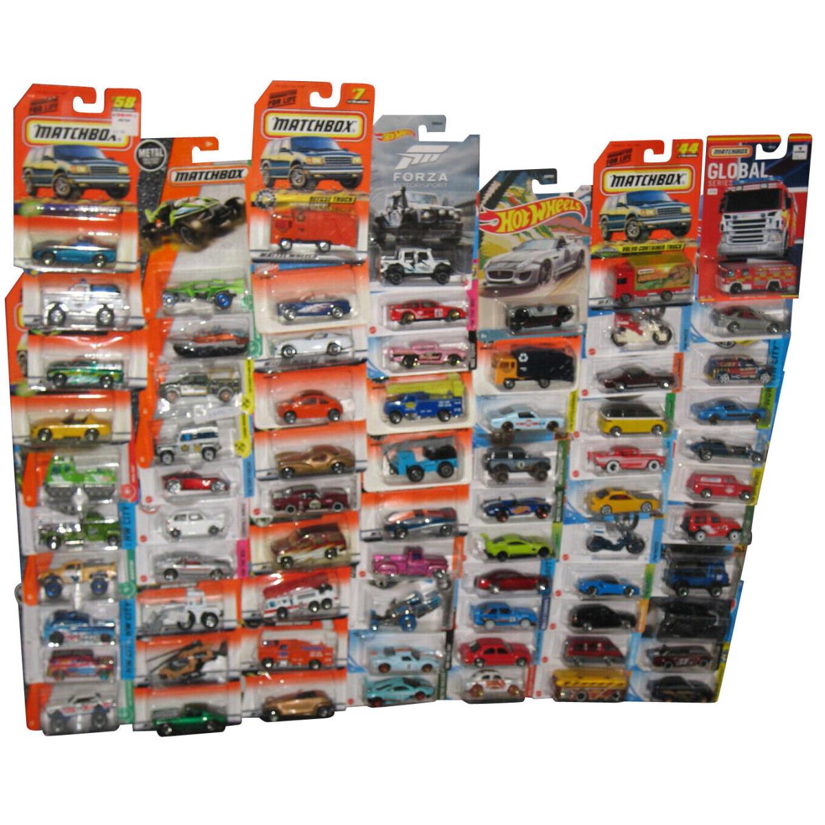 Hot Wheels Matchbox Mattel Mixed Die Cast Collection Toys -- Lot of 72 Cars