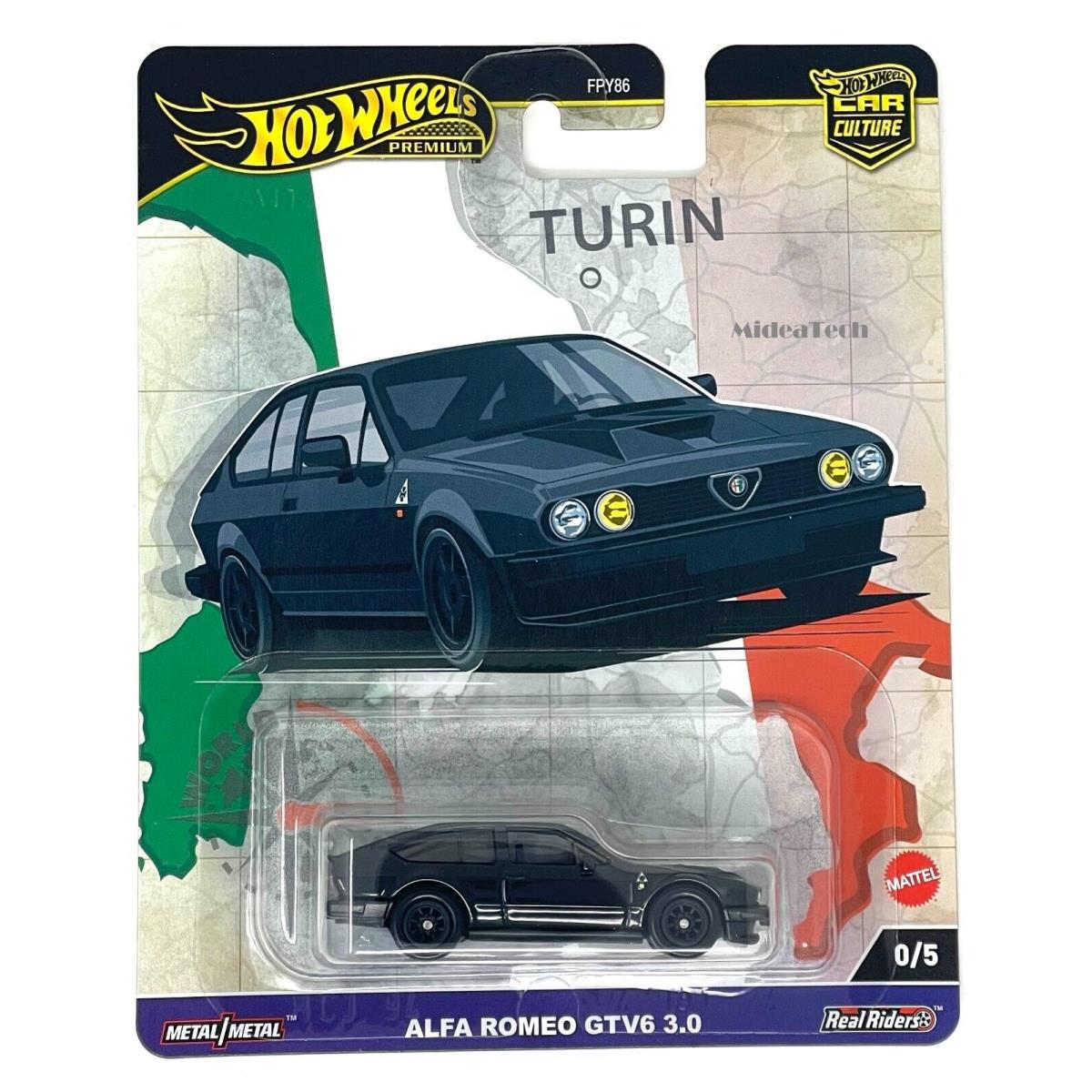 Chase Hot Wheels Car Culture World Tour Alfa Romeo GTV6 3.0 Black 1:64 Scale