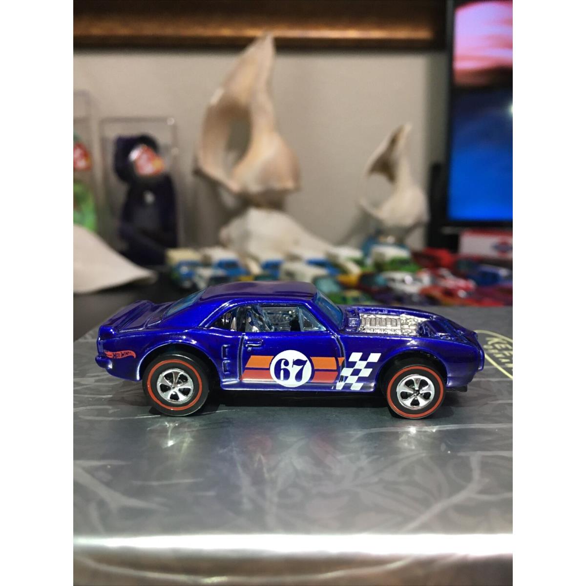 Hot Wheels 67 Pontiac Firebird Deep Blue Flying Customs - Custom Redline