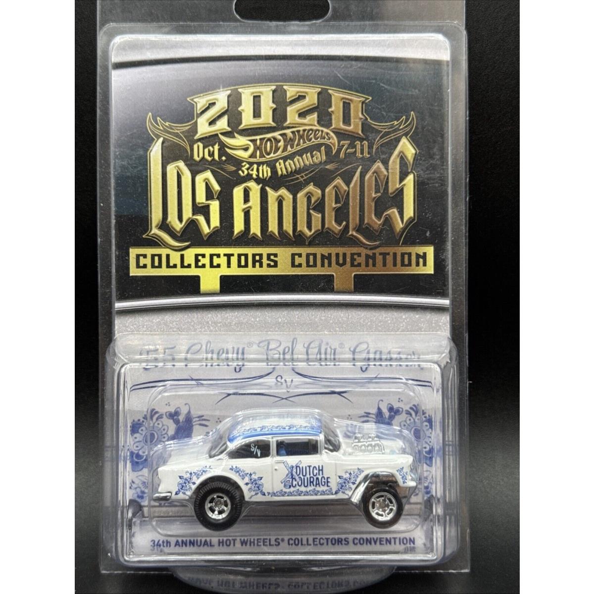 2020 Hot Wheels White 55 Chevy Ble Air Gasser 34th Lax Convention 00963/06500