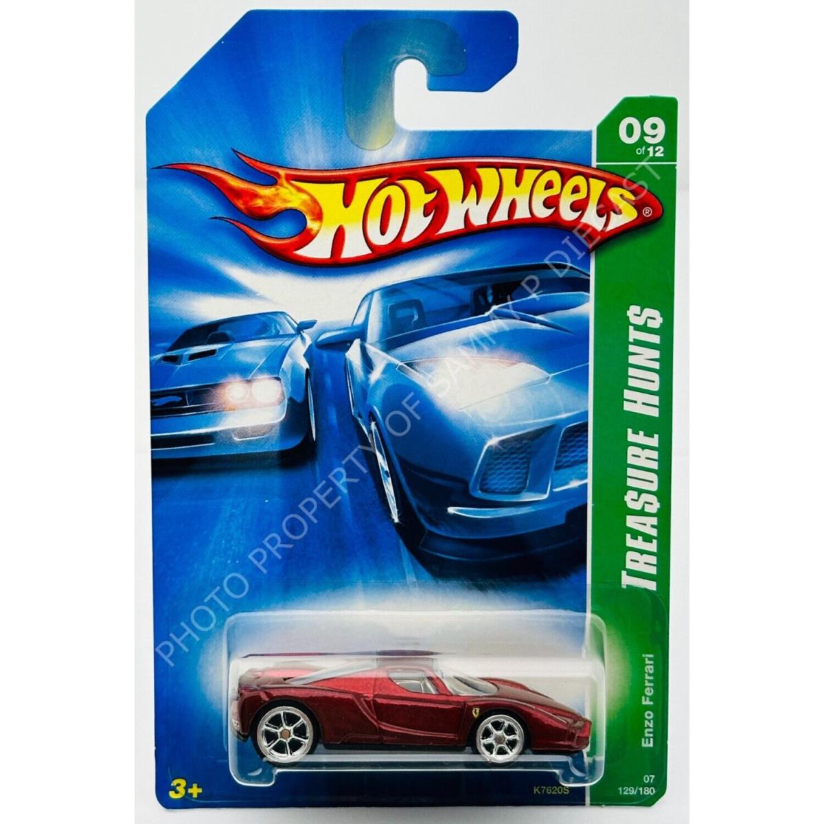 Hot Wheels 2007 Super Treasure Hunt Enzo Ferrari Red W/ Rare Red Seats