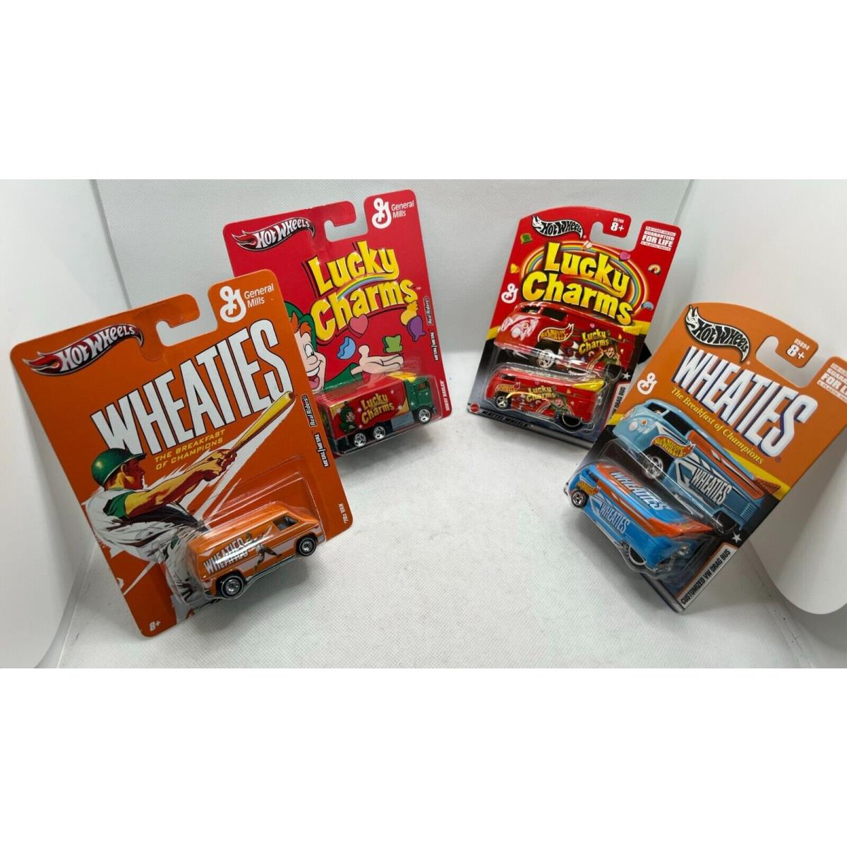 Hot Wheels vw Drag Bus Lucky Charms Wheaties Plus Matching Van/truck