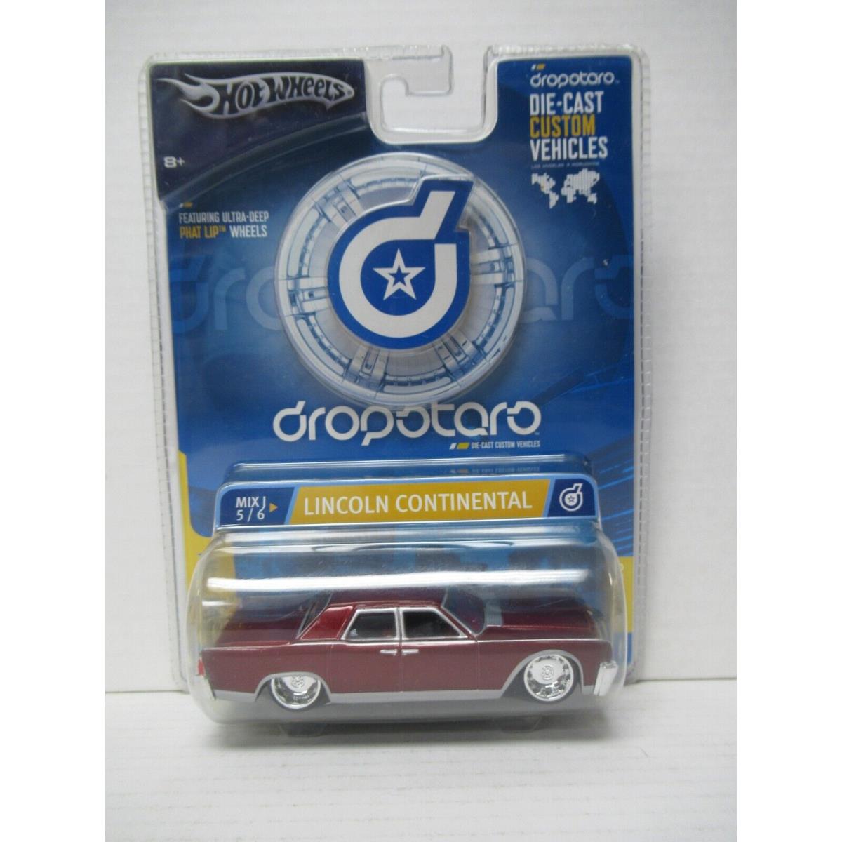 Hot Wheels Dropstars Burgundy Lincoln Continental 1:50 Scale