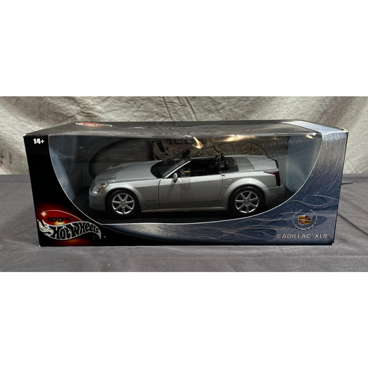 2001 Hot Wheels 53838 1:18 Scale Cadillac Xlr Convertible Silver Model