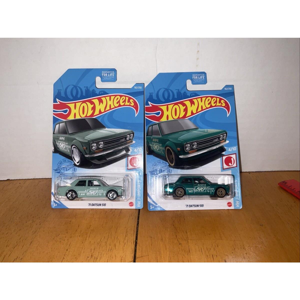 Hot Wheels 2021 J-imports 71 Datsun 510 1 Super Treasure Hunt/ Nissan 1 Mainl