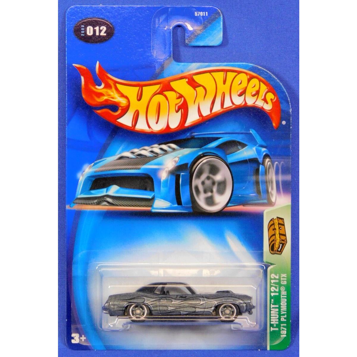 2003 Hot Wheels 1971 Plymouth Gtx Rare Silver Treasure Hunt Moc