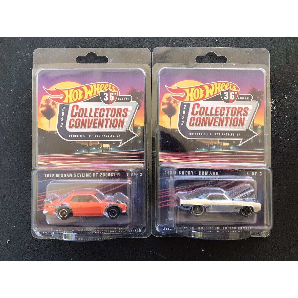 2022 Hot Wheels 36th Convention Cars 72 Nissan 69 Camaro