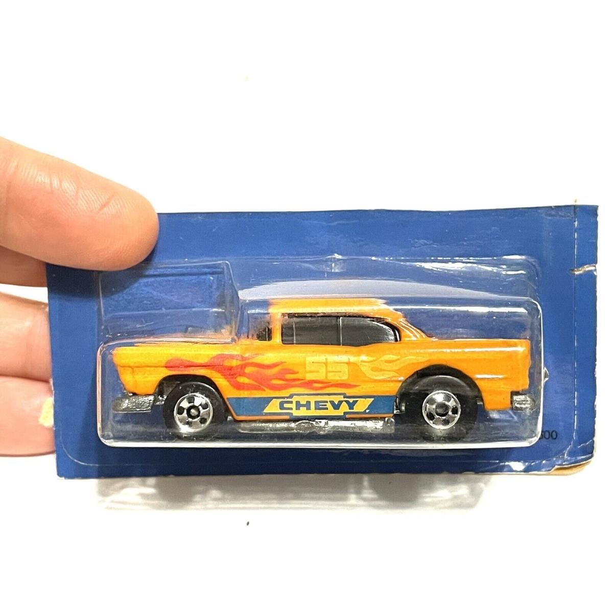 Vintage 1987 Hot Wheels Color Racers Mint On Cut Card 55 Chevy