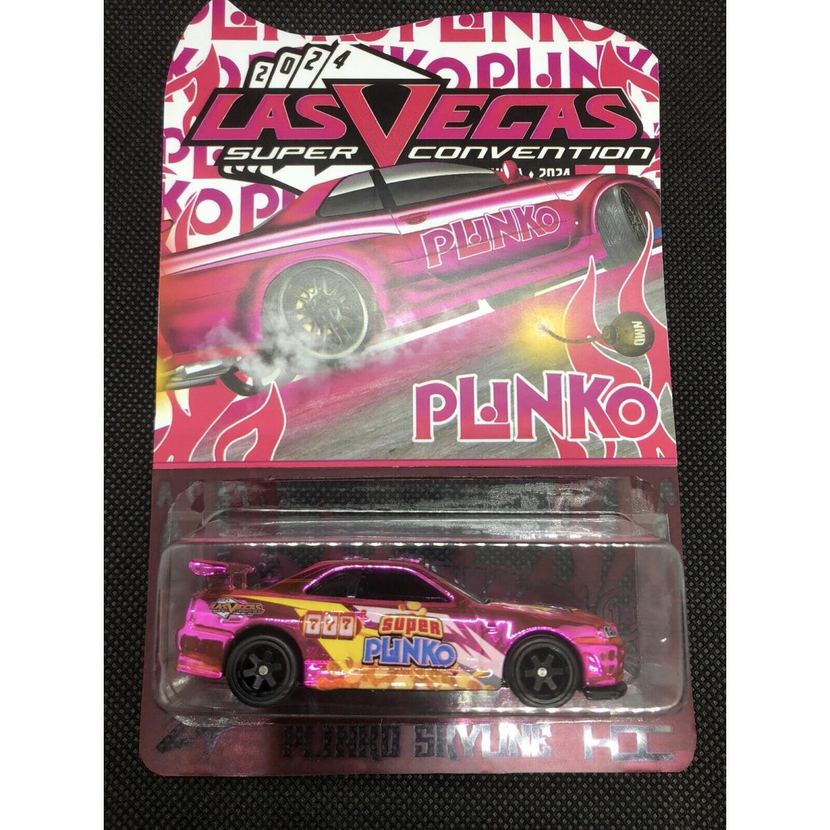 Hot Wheels Pink R34 2024 Vegas Diecast Supercon Vip Party Exclusive Nissan Gt-r