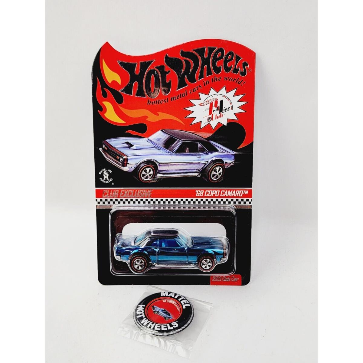 Hot Wheels Rlc Exclusive `68 Copo Camaro Blue Chrome 2148 Very Nice LJ197