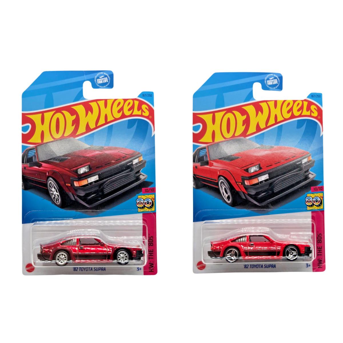 2023 Hot Wheels `82 Toyota Supra 167 Red - Super Treasure Hunt Regular - Red