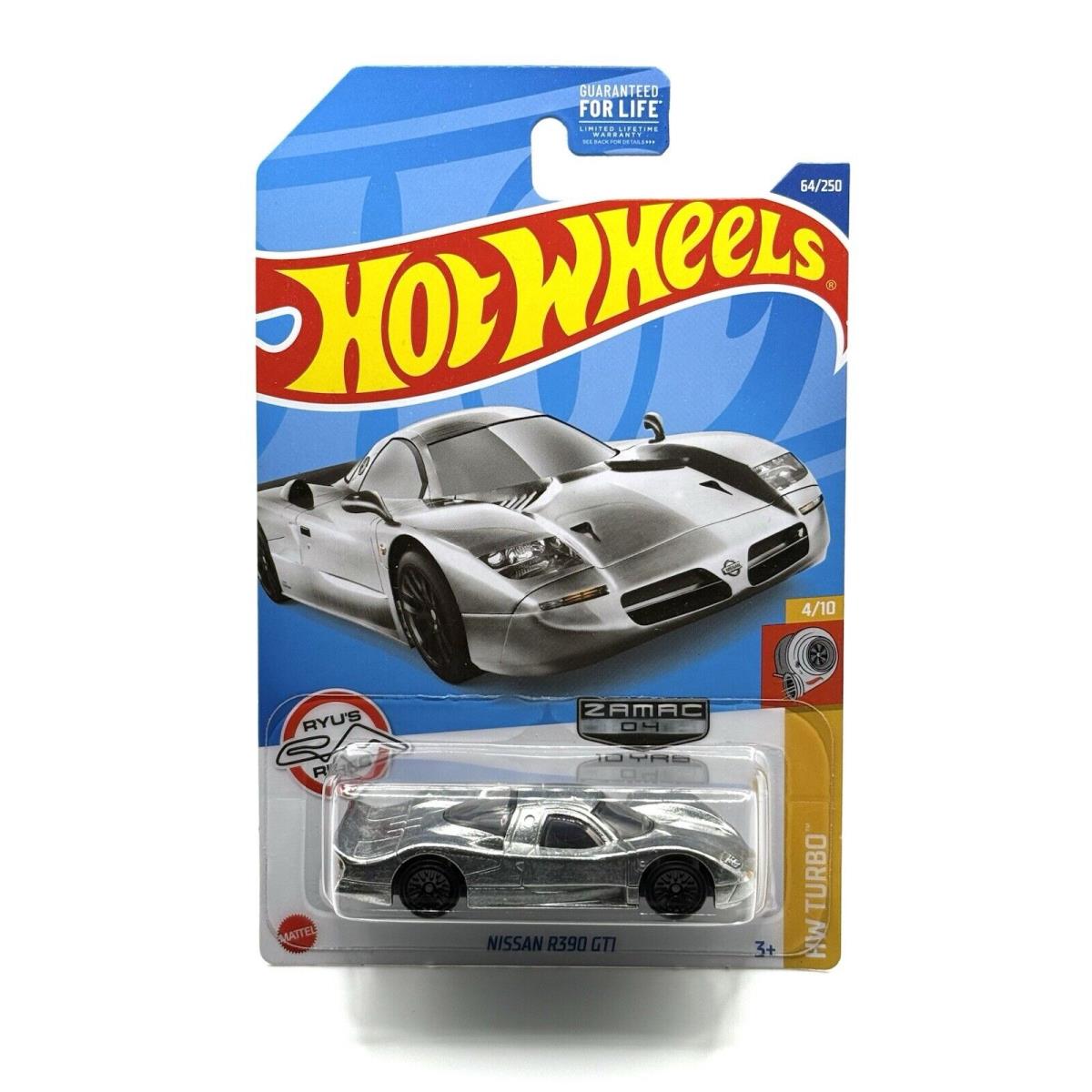 2022 Hot Wheels Zamac Nissan R390 Gti HW Turbo 4/10 64/250 Silver