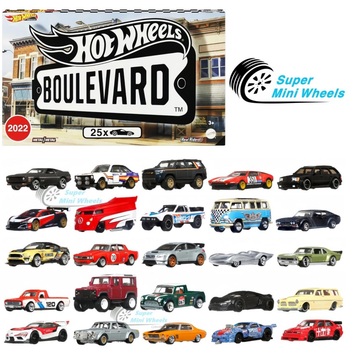 Hot Wheels Premium 2022 Boulevard 25 Cars Box Set