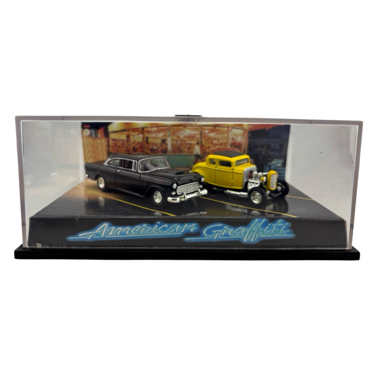 Hot Wheels American Graffiti 25th Anniversary Car Set 32 Ford Coupe 55 Chevy