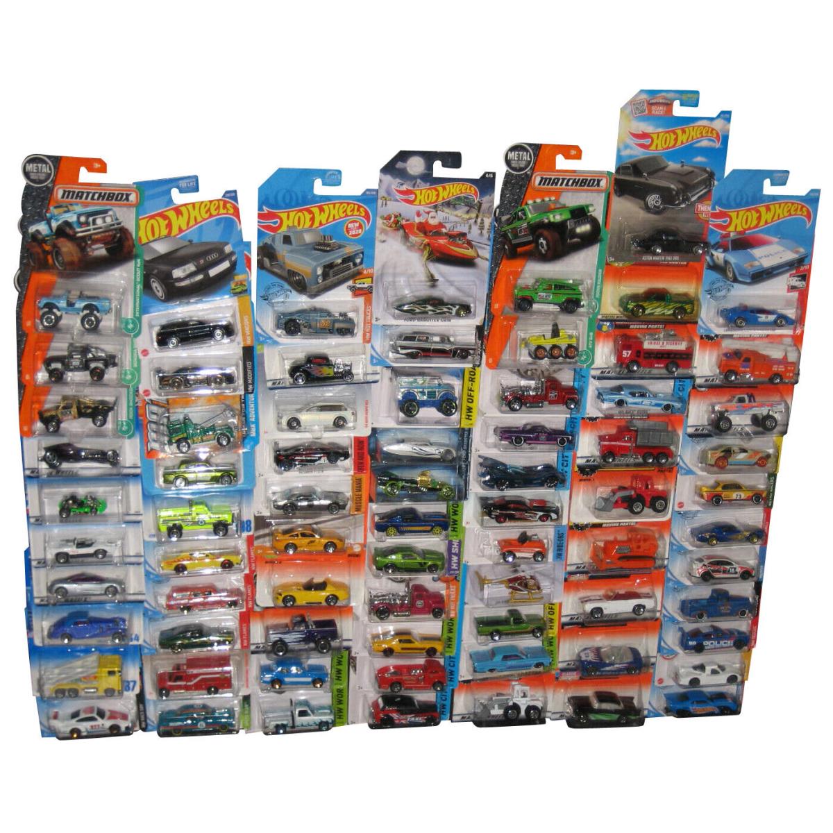 Hot Wheels Matchbox Mattel Mixed Die Cast Collection Toys -- Lot of 73 Cars