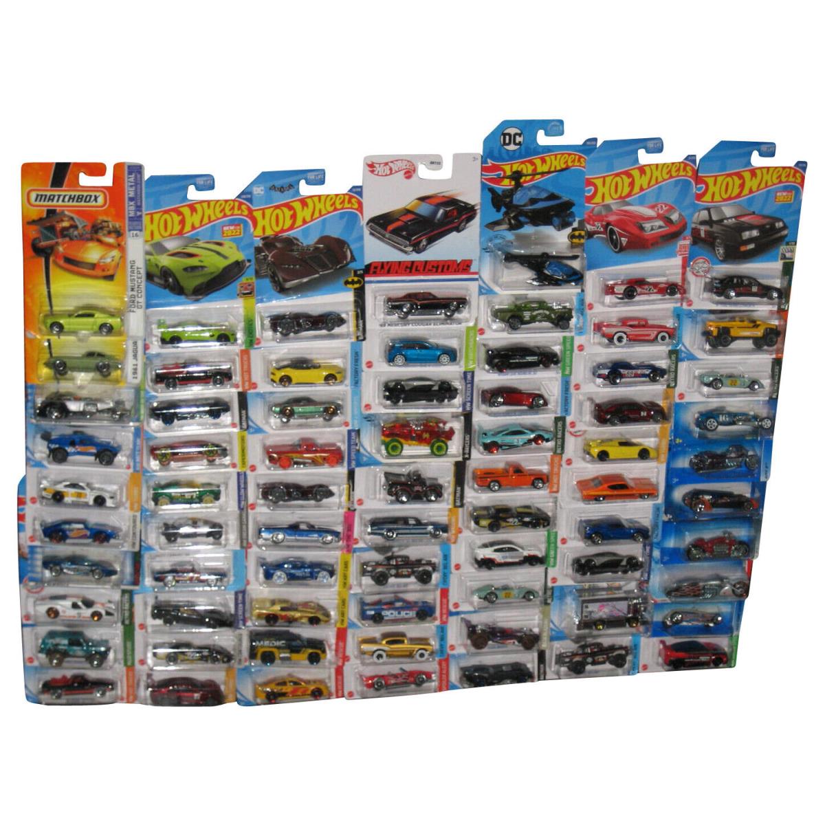 Hot Wheels Matchbox Mattel Mixed Die Cast Cars -- Lot of 71 Toy Cars