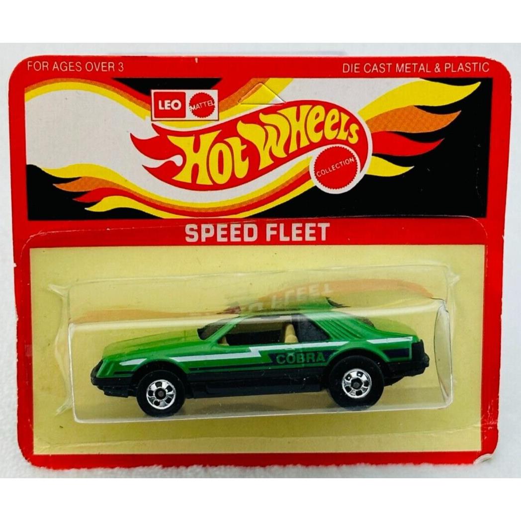 Hot Wheels Blackwall Leo India Turbo Mustang Green White Int in Blisterpack