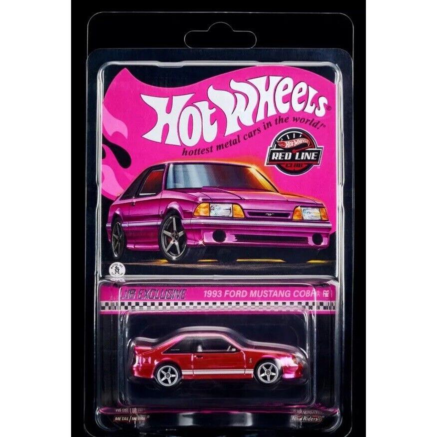 Hot Wheels Rlc Exclusive Pink Edition 1993 Ford Mustang Cobra R