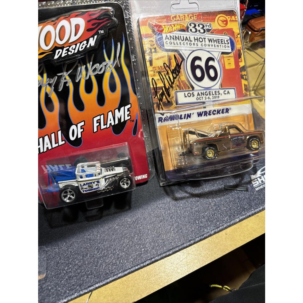 Hot Wheels Larry Wood Towing 151/175 + Ramblin Wrecker 994/4000 Signed