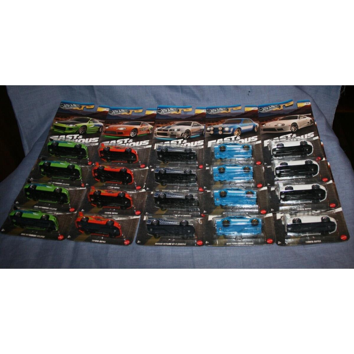 4 Full Sets 2024 Hot Wheels Fast Furious Silver Series Brian O`connor 20 Cars