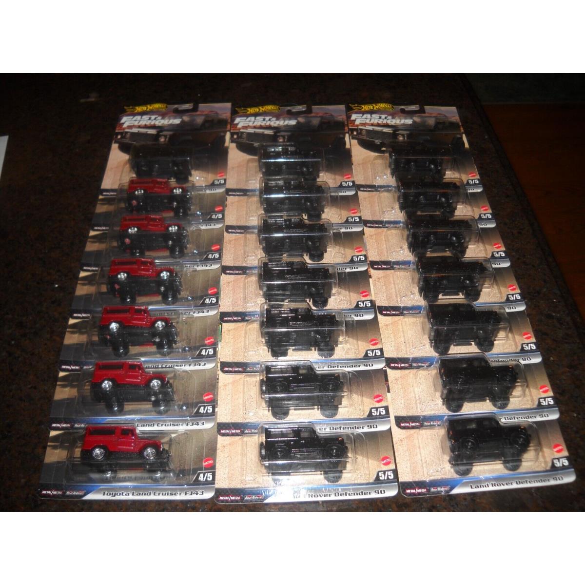 Hot Wheels Premium Fast Furious Lot of 21--TOYOTA Land Cruiser Land Rover