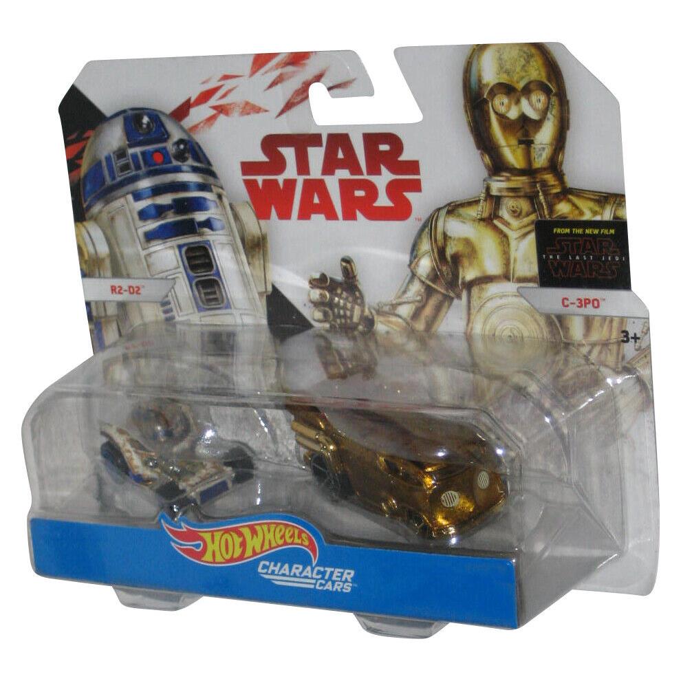 Star Wars Hot Wheels C-3PO R2-D2 Droids 2017 Mattel Character Car Set - Multicolor