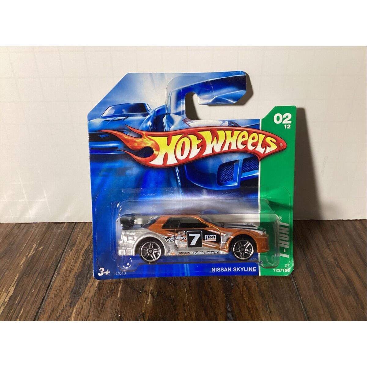 Hot Wheels 2007 Treasure Hunt Nissan Skyline Silver Orange Short Card Rare