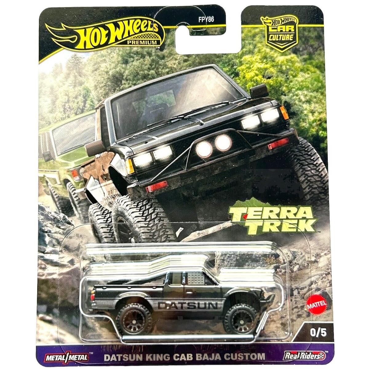 Hot Wheels Chase Datsun King Cab Baja Custom Premium Car Culture - Black