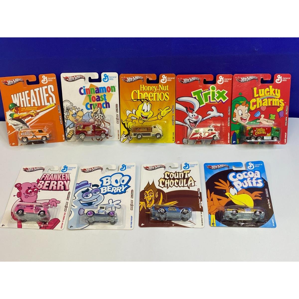 2011 Hot Wheels General Mills Complete Set OF 9 Cars