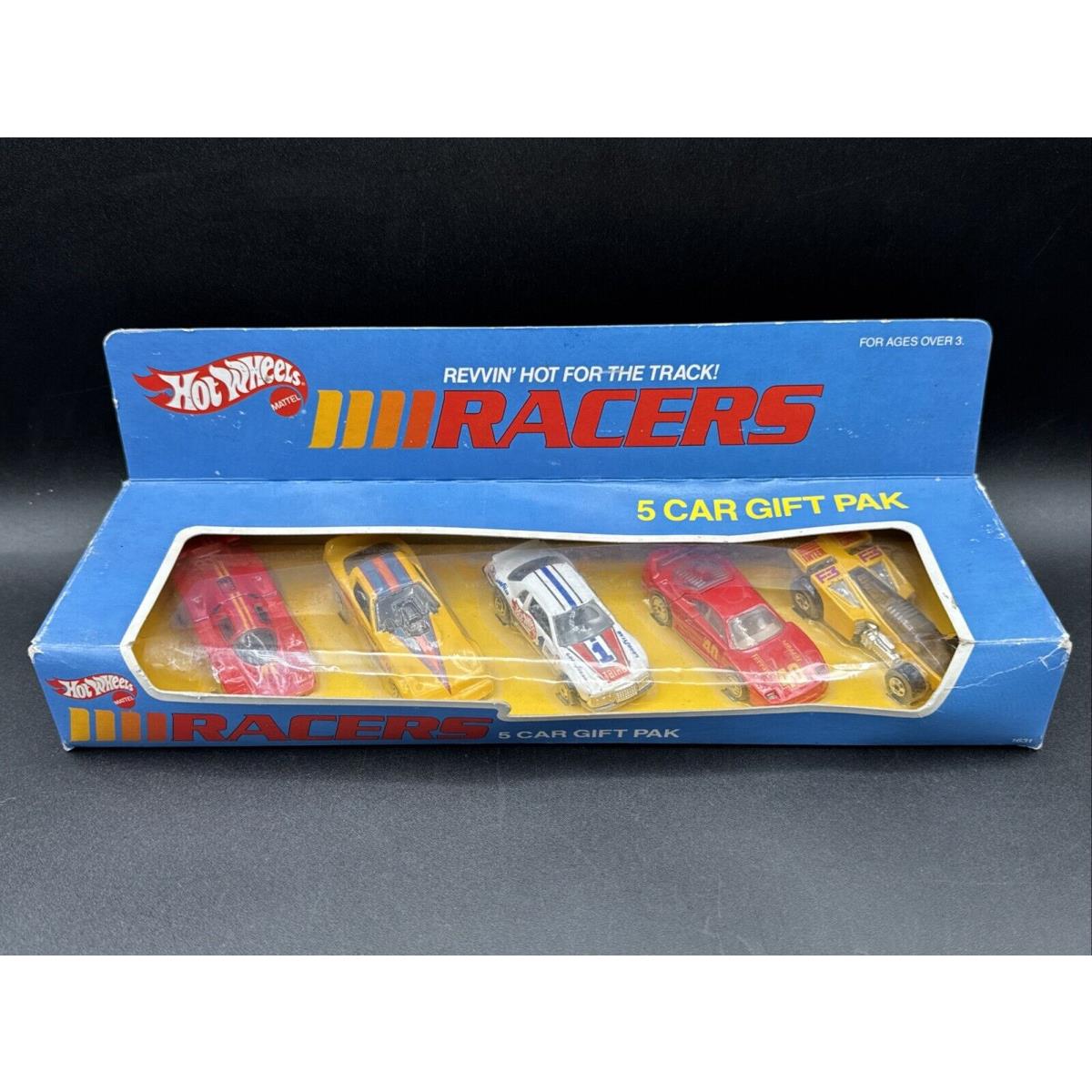 1985 Hot Wheels Revvin Racers 5 Car Gift Pak Pack Ferrari Funny Car Many More ++