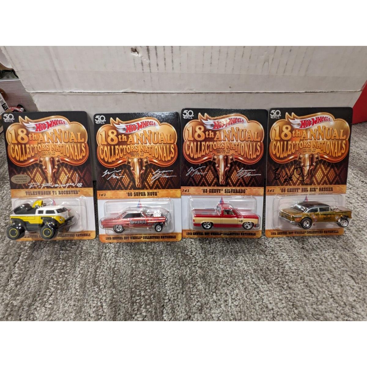 Hot Wheels 2018 18th Collector`s Nationals Convention Car Set Signed Moc