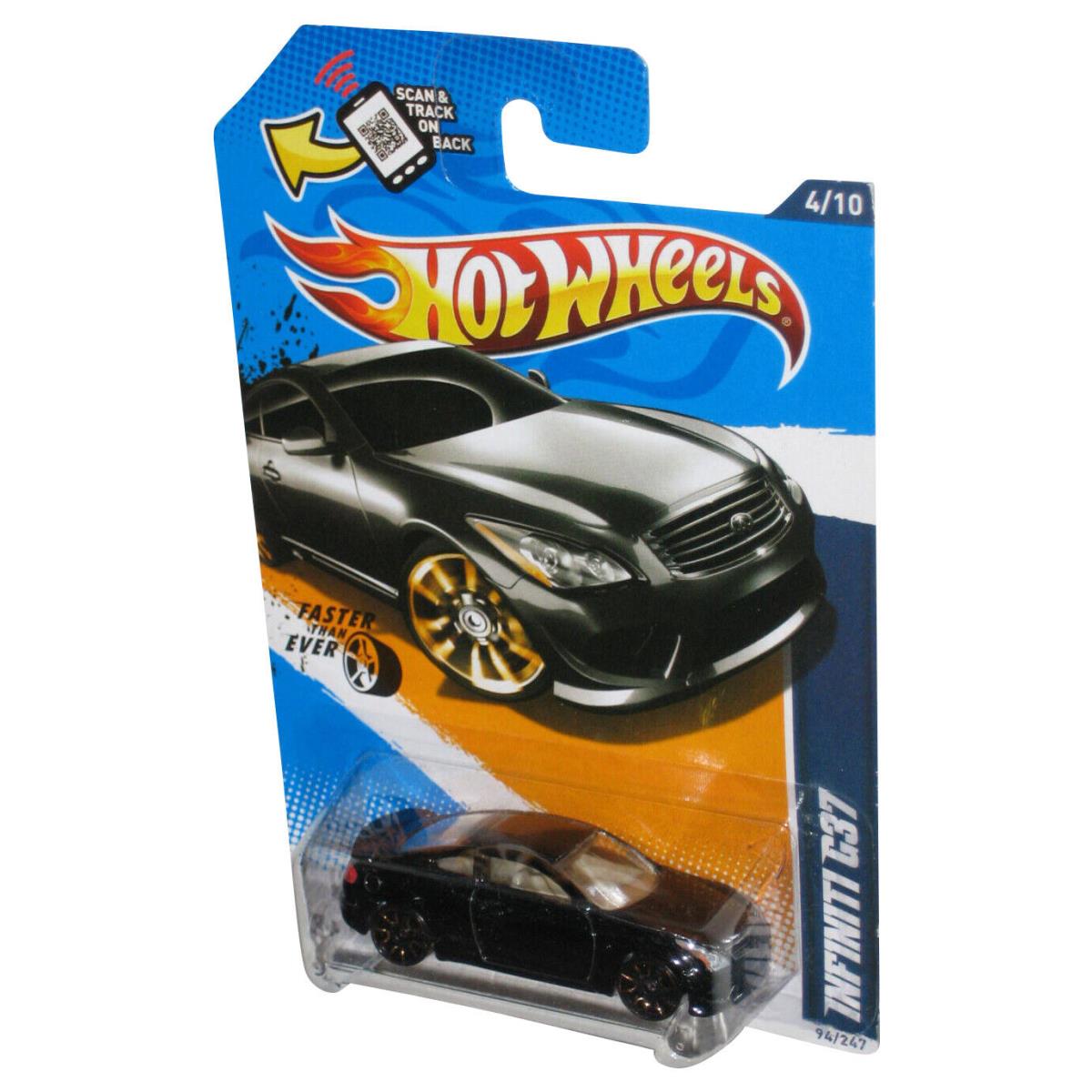 Hot Wheels Faster Than Ever `12 4/10 2011 Infinity G37 Black Car 94/247