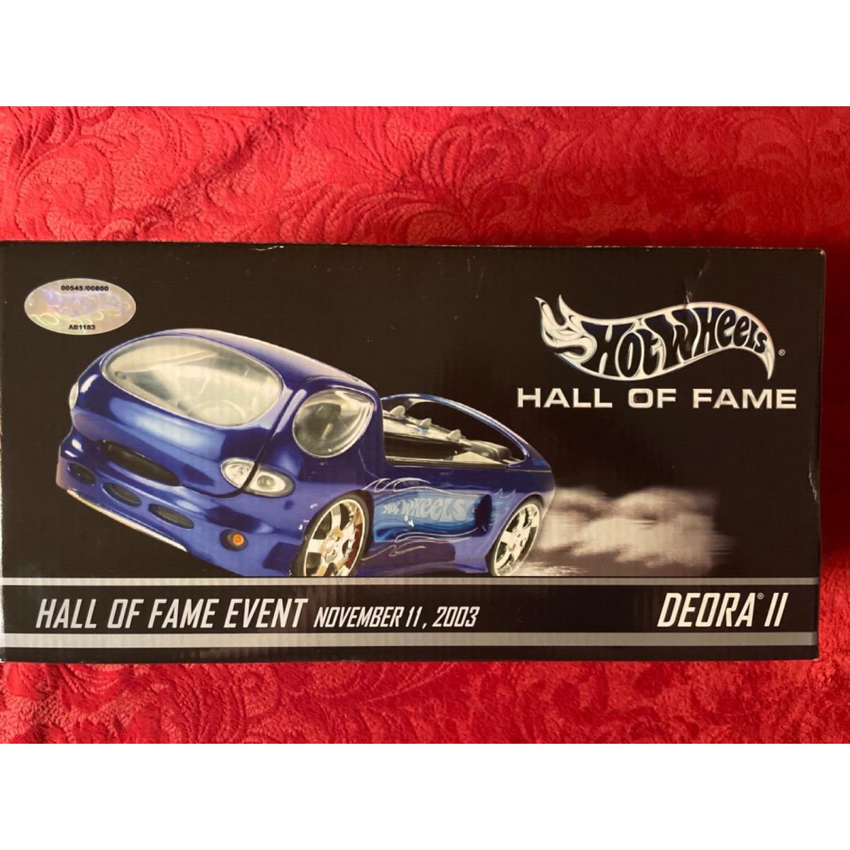 Hot Wheels Deora II Hall of Fame Exclusive Limited 545/00800 Rare Never Opened