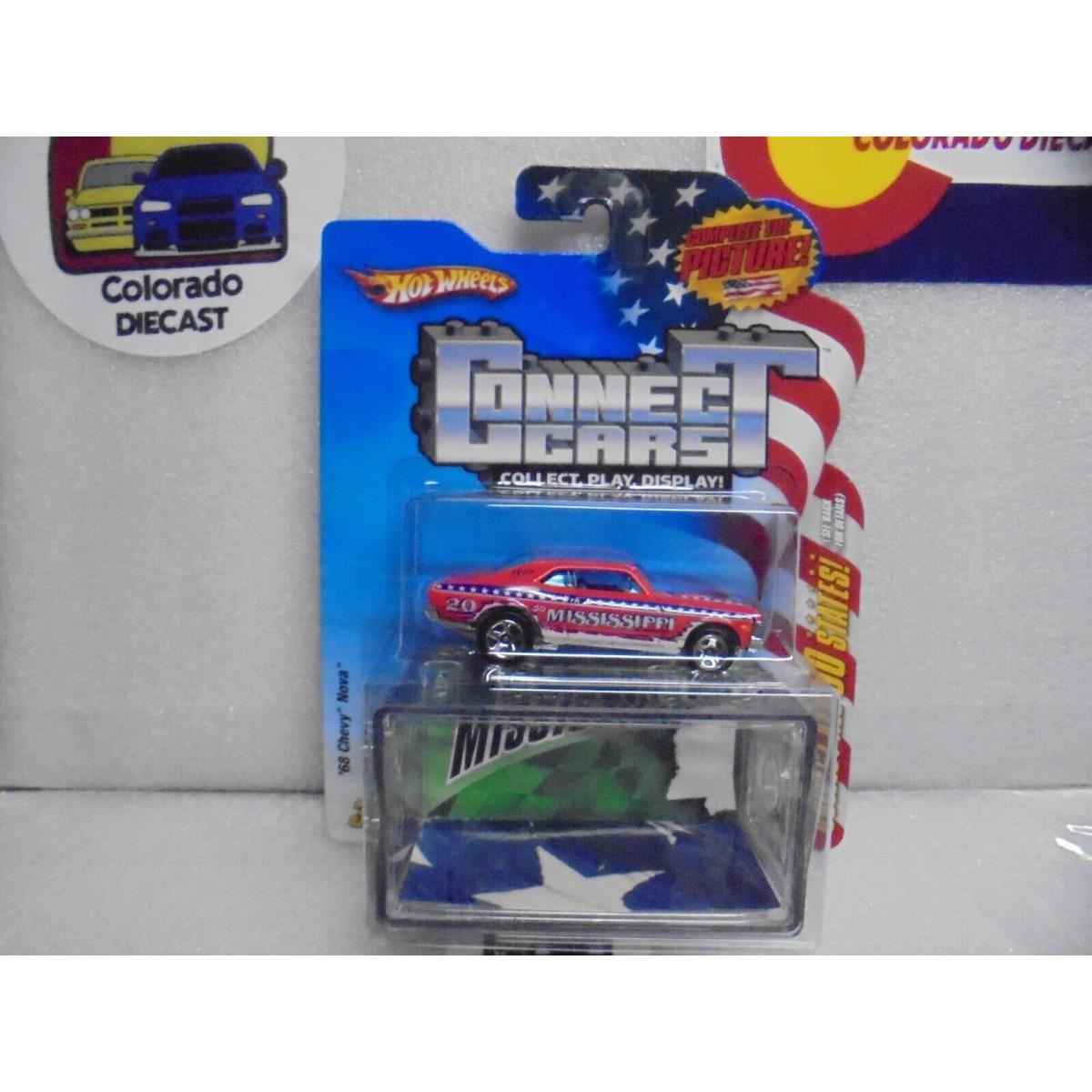 Hot Wheels Connect Cars Mississippi `68 Chevy Nova Nip