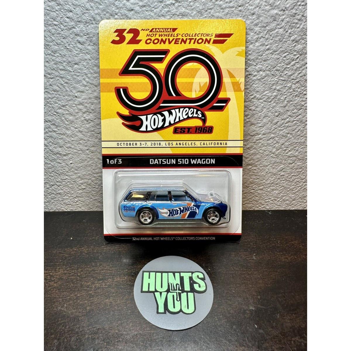 Hot Wheels 2018 32nd Convention 50TH Anniversary Datsun 510 Wagon 2057/6000