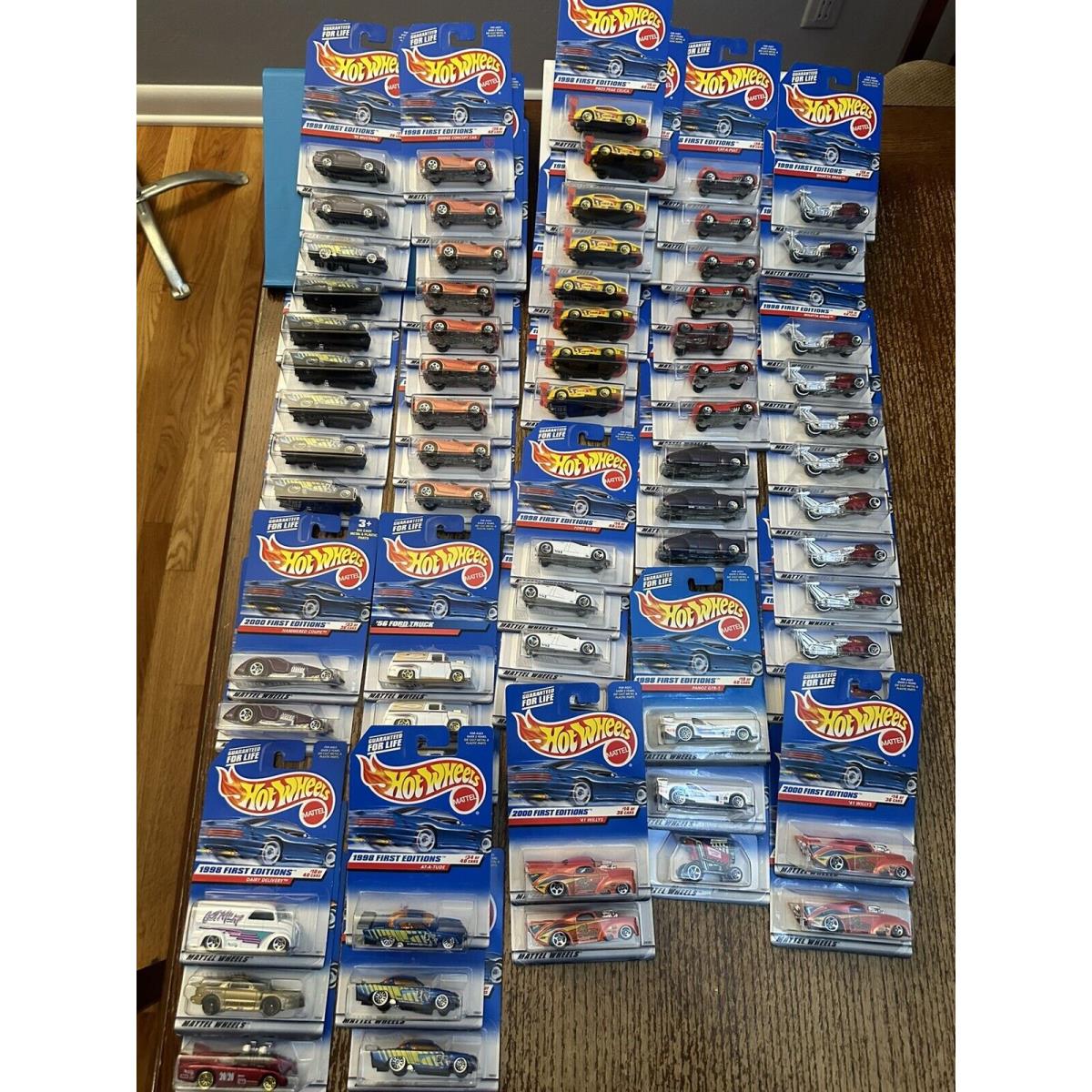 Hot Wheels Mattel Mixed Die Cast Cars Lot of 69 First Editions 1998 2000