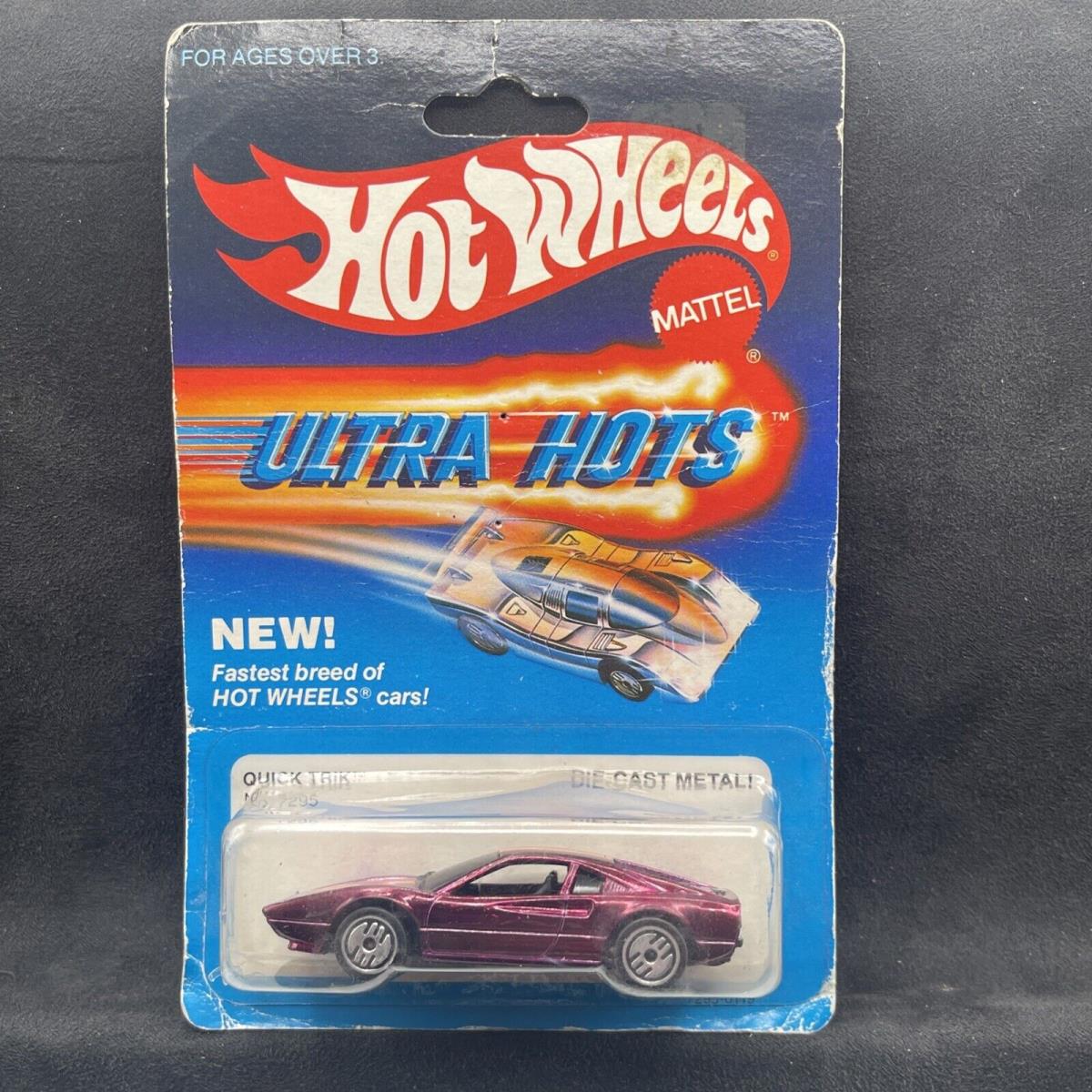 Vtg Magenta Purple Hot Wheels 1983 Quick Trik Ferrari Race Bait 308 Ultra Hots