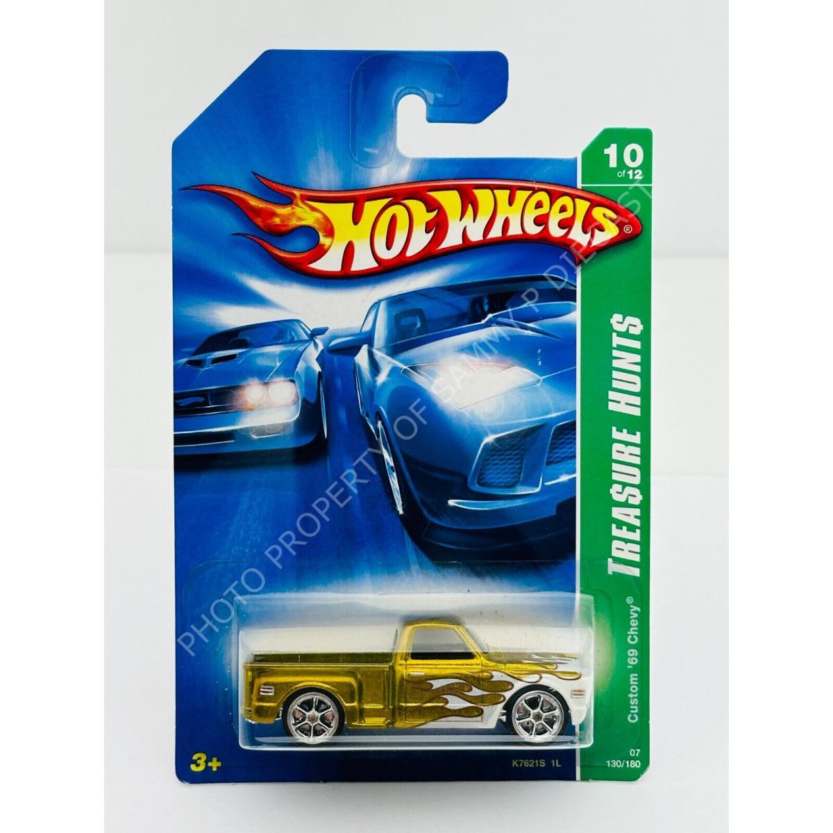 Hot Wheels 2007 Super Treasure Hunt Custom 69 Chevy Truck in Blister