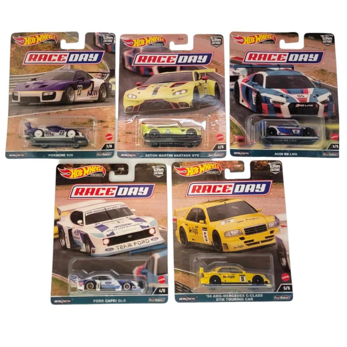 Car Culture 2023 Race Day Complete Set of 5 Diecast Vehicles From FPY86-959D - Multicolor