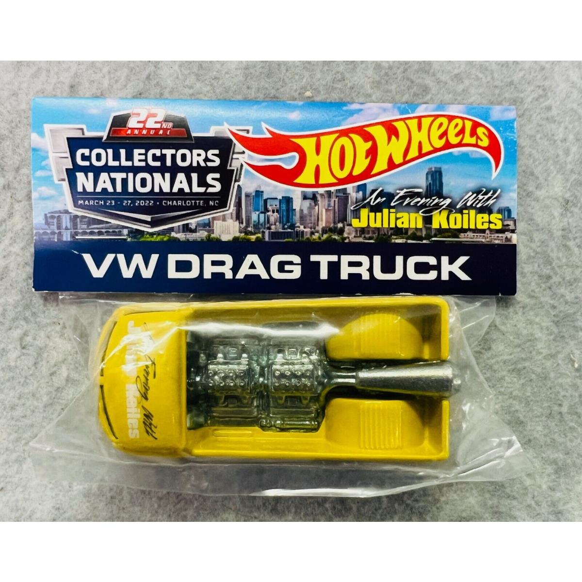 Hot Wheels 22nd Annual Collectors Nationals VW Drag Truck Yellow