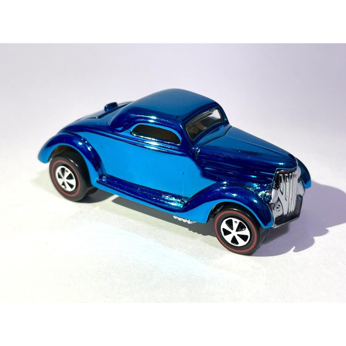 Custom Made Hot Wheels 36 Ford Coupe - Redline Only 1 /1 Chrome Ice Blue