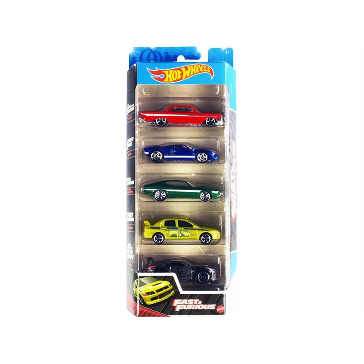 Hot Wheels Fast Furious 5-Pack of 1:64 Scale Vehicles Collection of Toy