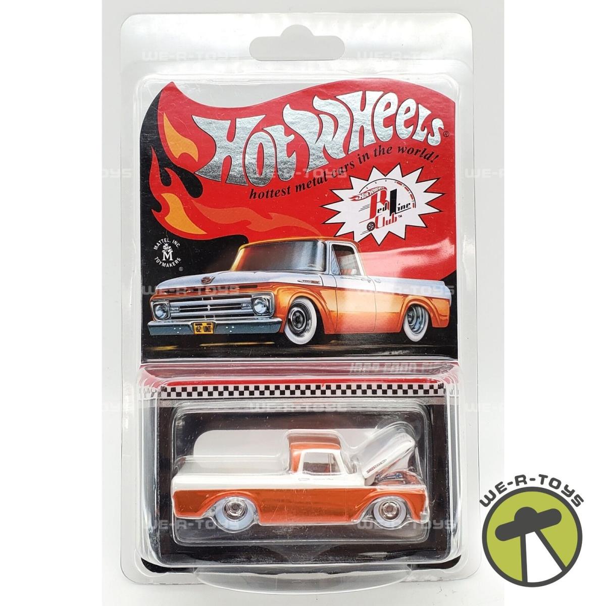 Hot Wheels Rlc Exclusive 1962 Ford F100 Orange Vehicle 2021 Mattel Nrfp