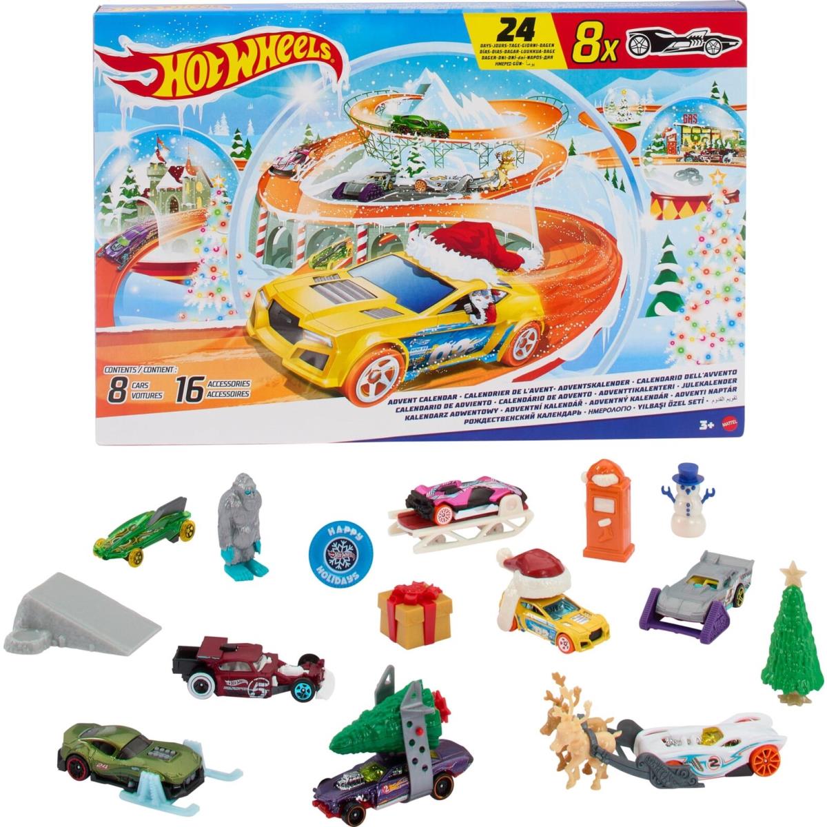 Hot Wheels Toy Cars 2024 Advent Calendar 8 164 Scale Vehicles 16