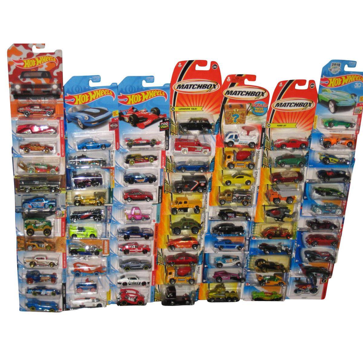 Hot Wheels Matchbox Mattel Mixed Die-cast Collection Toys -- Lot of 73 Cars