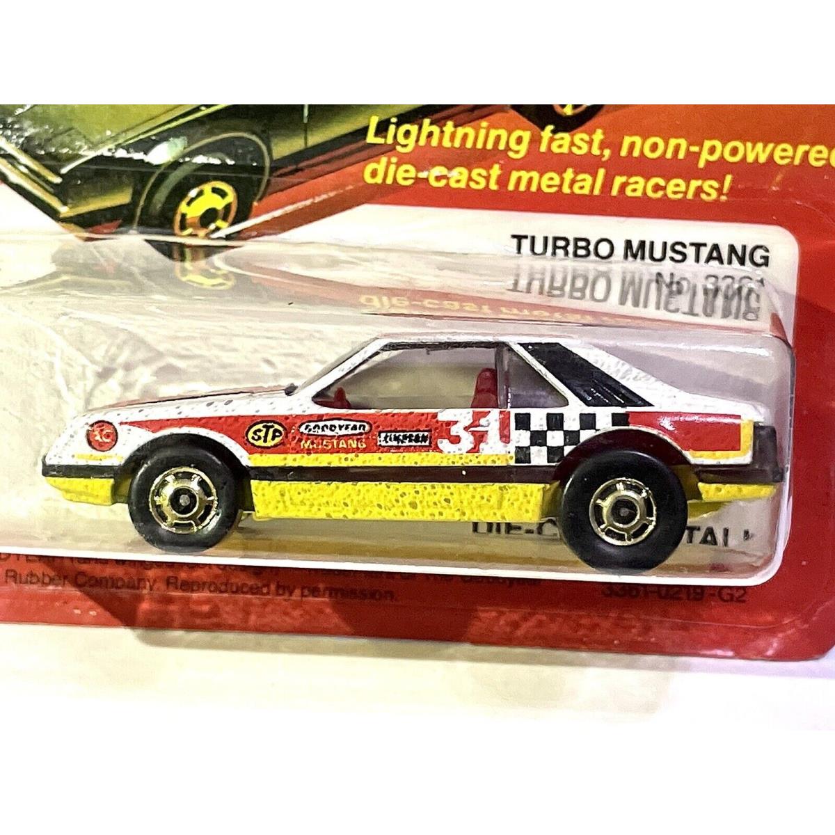 1983 Hot Wheels The Hot Ones Turbo Mustang Rare White - in Card